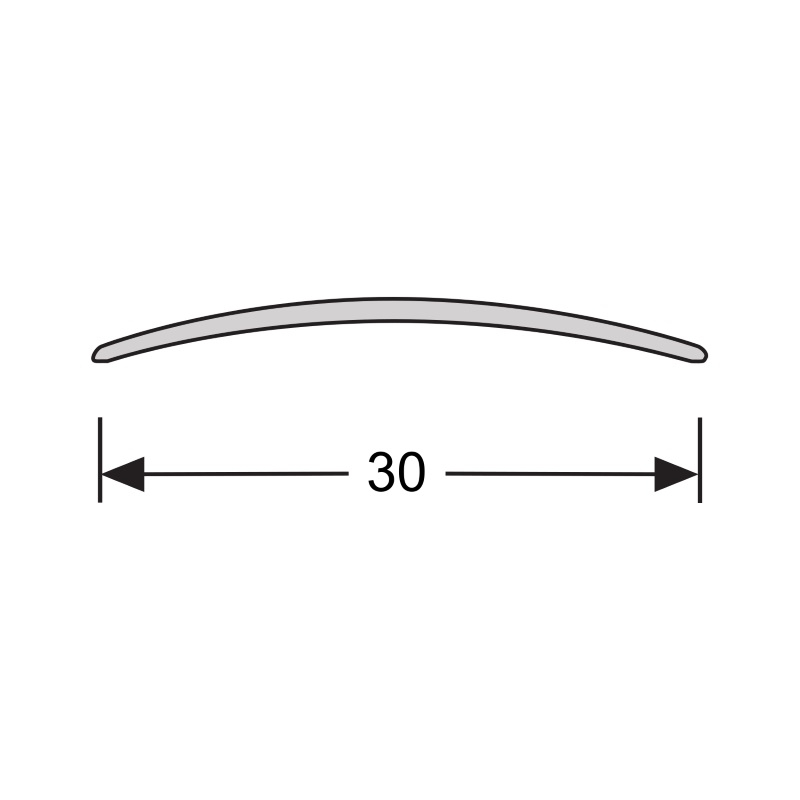 Dilatatieprof. zelfkl. 30 mm alu zilver - Afbeelding 2