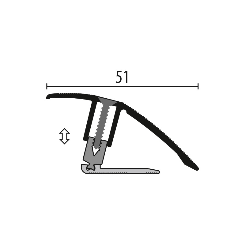 Overgangsprof. Kuberit 7-23 mm zilver - Afbeelding 2