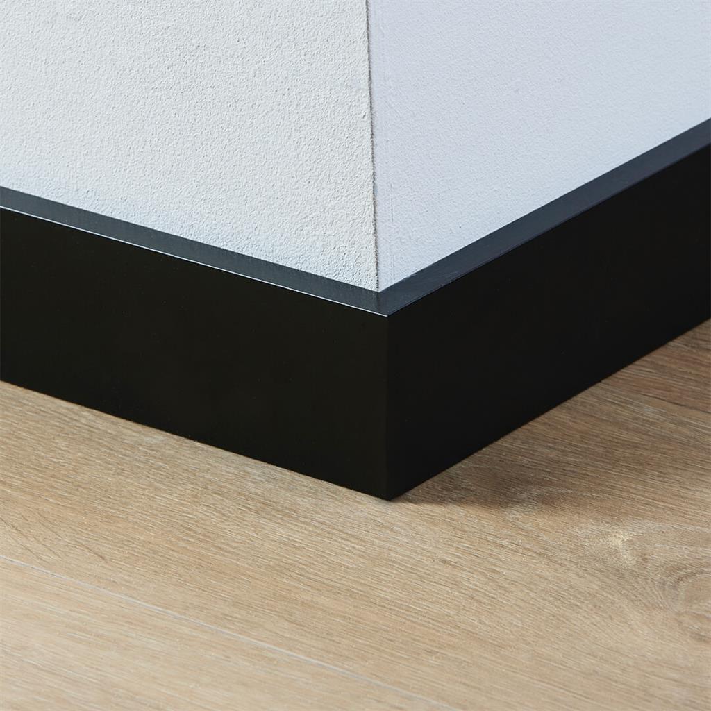 Co-pro - Co-pro gelakte plint amsterdam zwart 70x15 - Hoge plint - Afbeelding 2