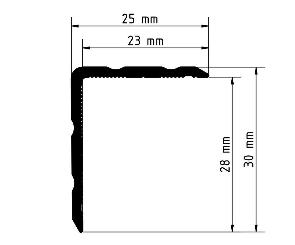 Co-pro - Co-pro hoekprofiel zelfklevend duo antraciet/zwart - Profiel - Afbeelding 2