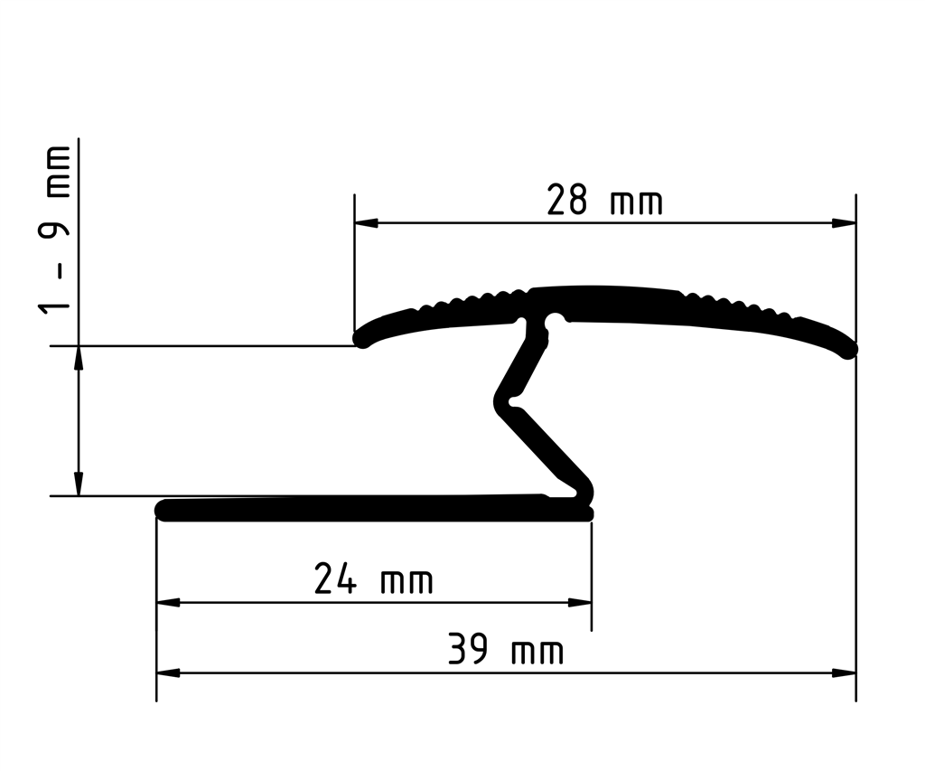 Co-pro - Co-pro tapijtprofiel dubbel rvs - Profiel - Afbeelding 2