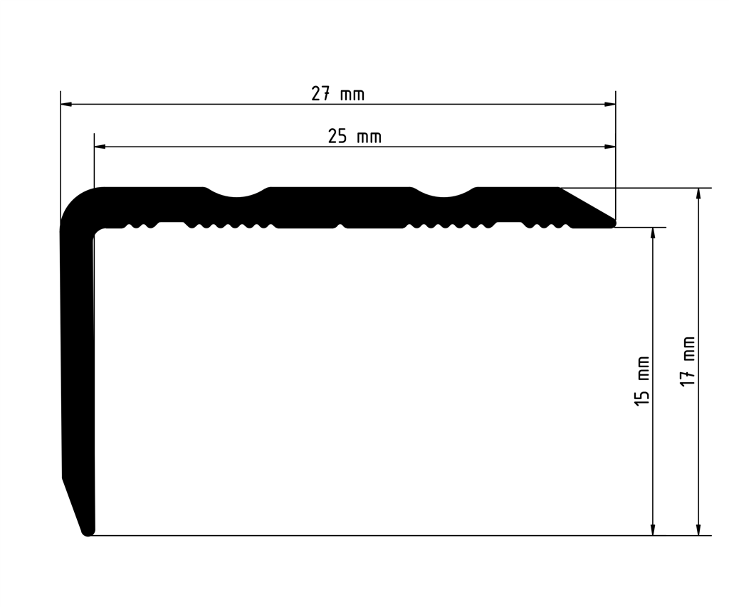 Co-pro - Co-pro hoekprofiel zelfklevend antraciet/zwart - Profiel - Afbeelding 2