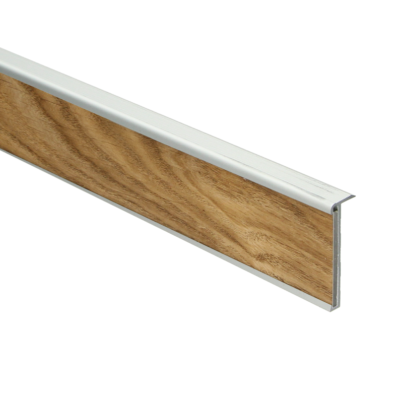 PPC - Trapneusprofiel PVC zilver 14x43mm 1,5m - Traprenovatie profiel - Afbeelding 2