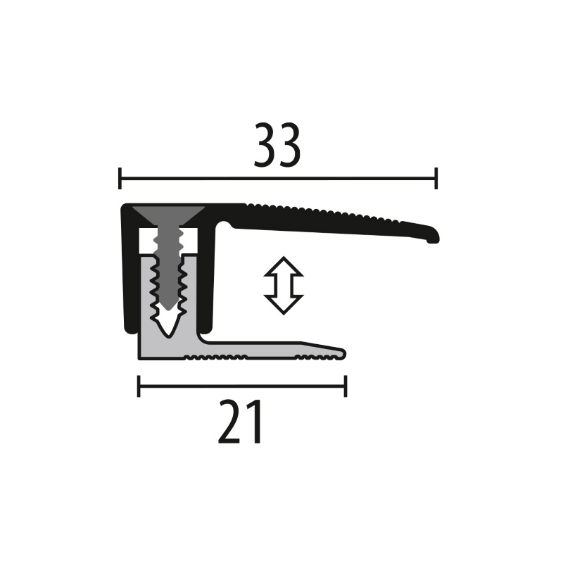 Küberit - Eind-en afwerkpr. Kuberit 7-18 mm zilver - Profiel - Afbeelding 2