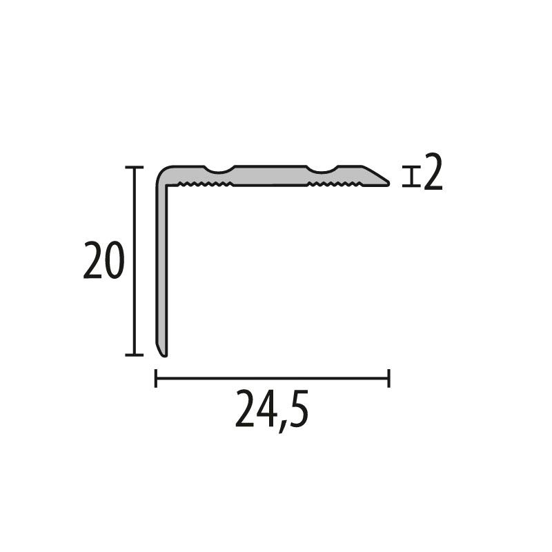 Küberit - Trapneusprofiel zilver 90 cm - Traprenovatie profiel - Afbeelding 2