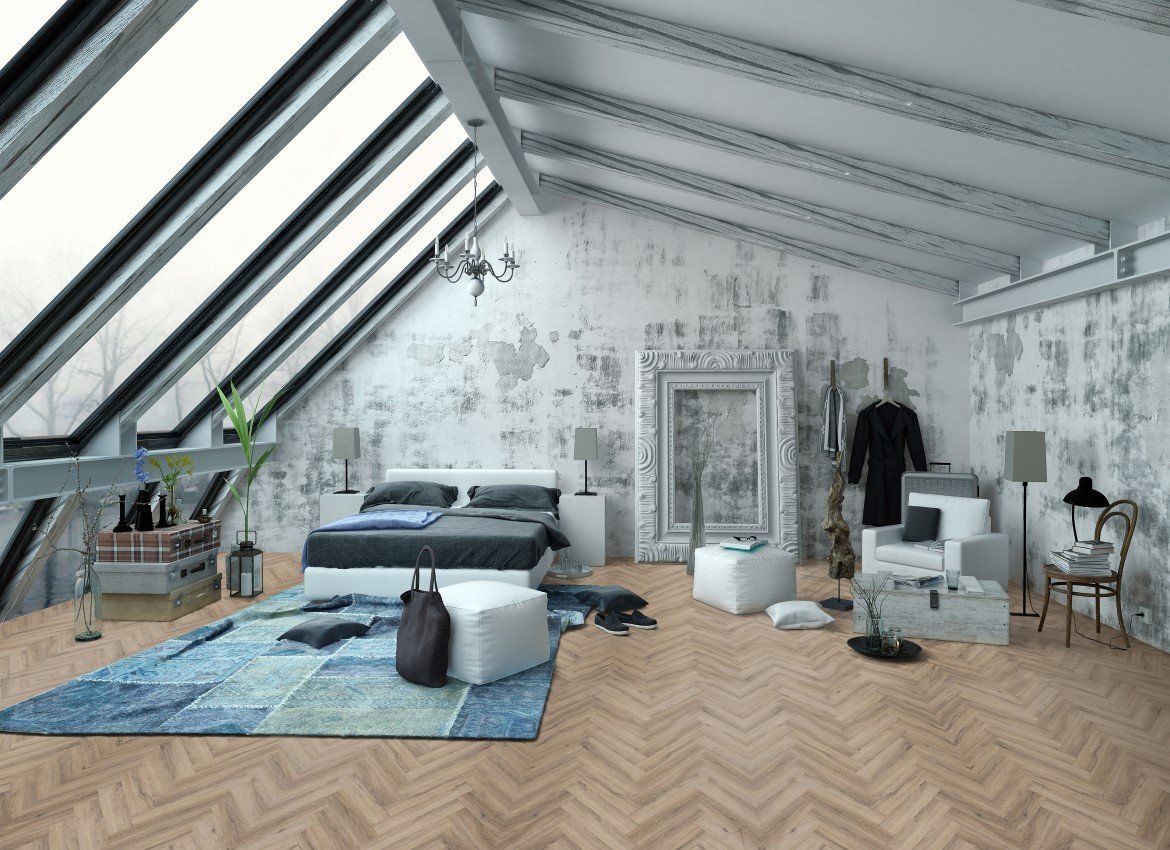 City - City Visgraat 4700 (dryback) Smoked Oak Light - PVC Plak - Afbeelding 8