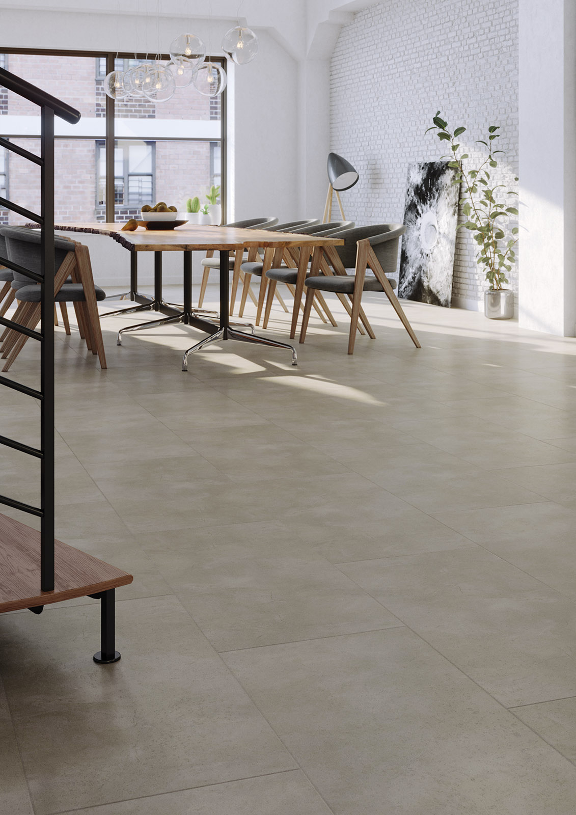 Floer - Floer Tegel Click PVC – Tankenberg Leemgrijs (Uitlopend) - PVC Klik - Afbeelding 2