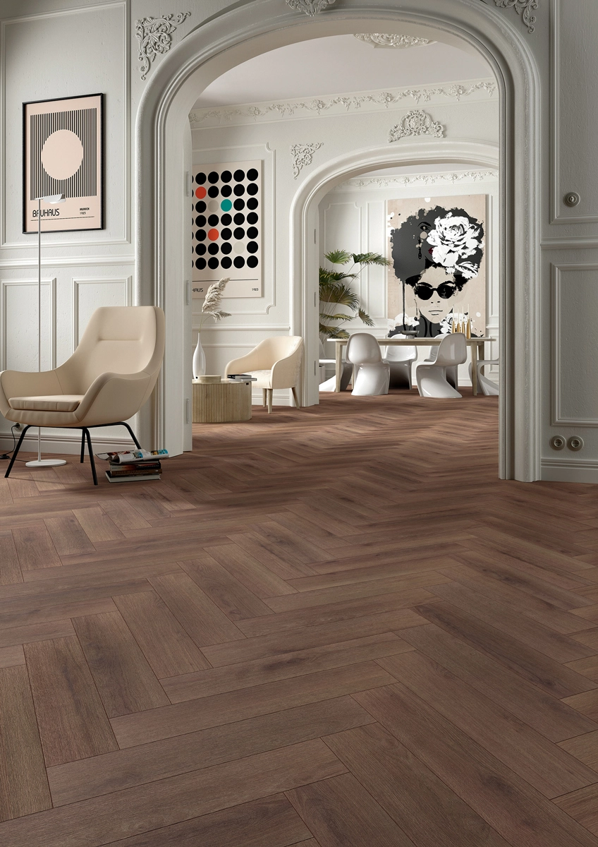 Floer - Floer Hybride Laminaat Visgraat – Diepbruin Eiken - Laminaat - Afbeelding 2