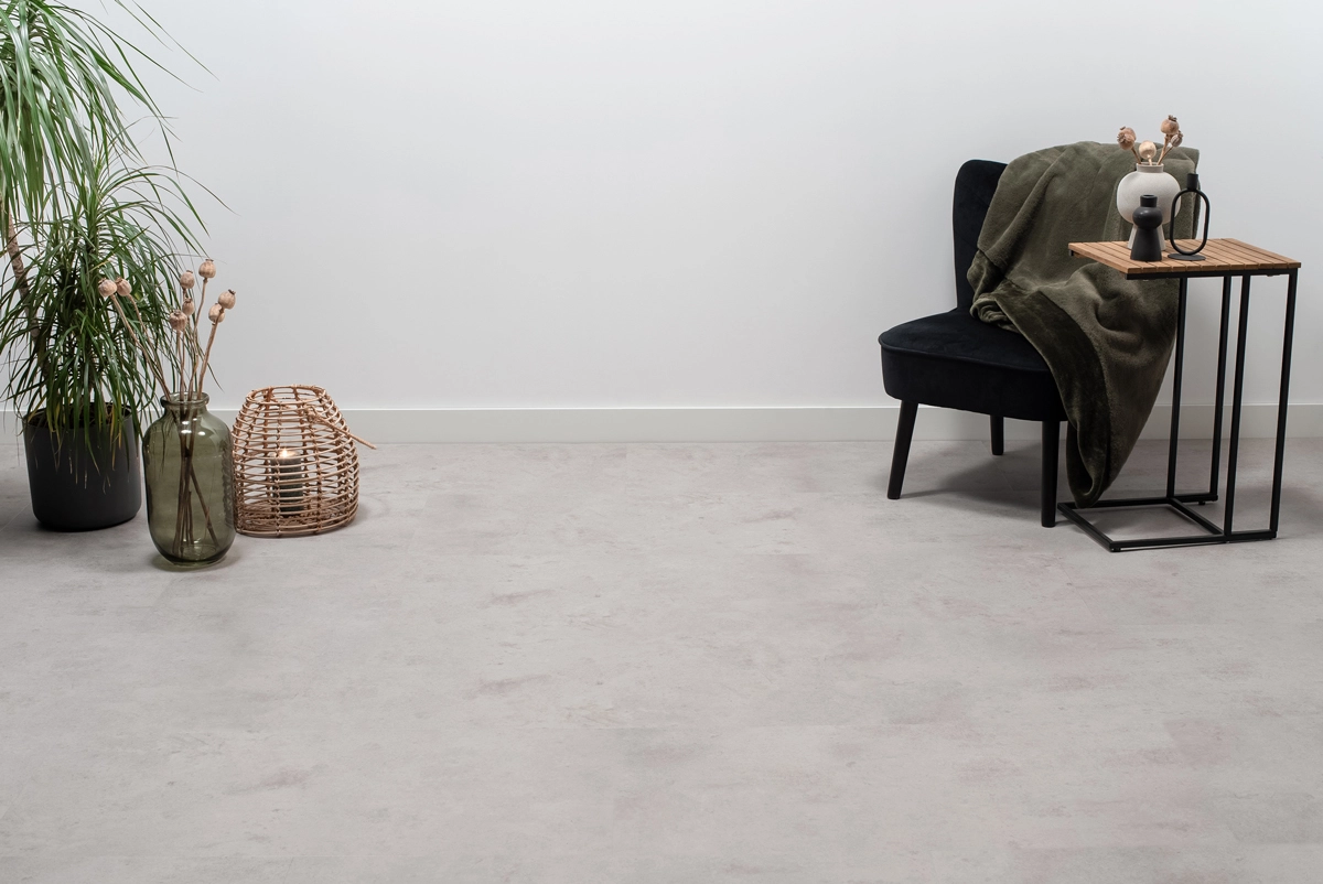Floer - Floer Tegel PVC – Betonlook Lichtgrijs - PVC Plak - PVC Plak - Afbeelding 2