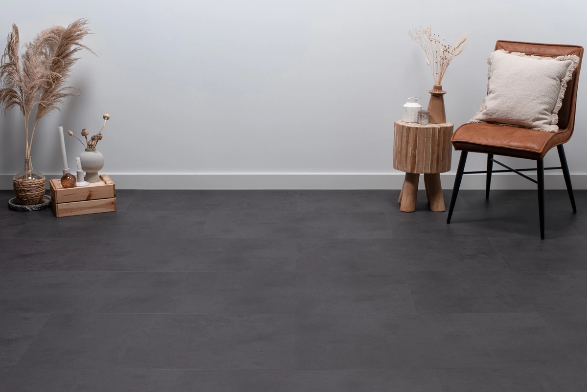 Floer - Floer Tegel PVC – Betonlook Zwart - PVC Plak - PVC Plak - Afbeelding 2