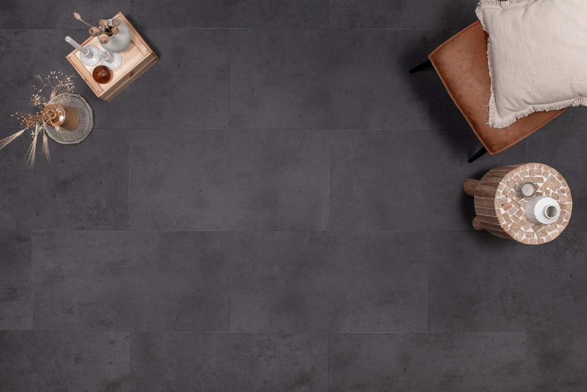 Floer - Floer Tegel PVC – Betonlook Zwart - PVC Plak - PVC Plak - Afbeelding 3