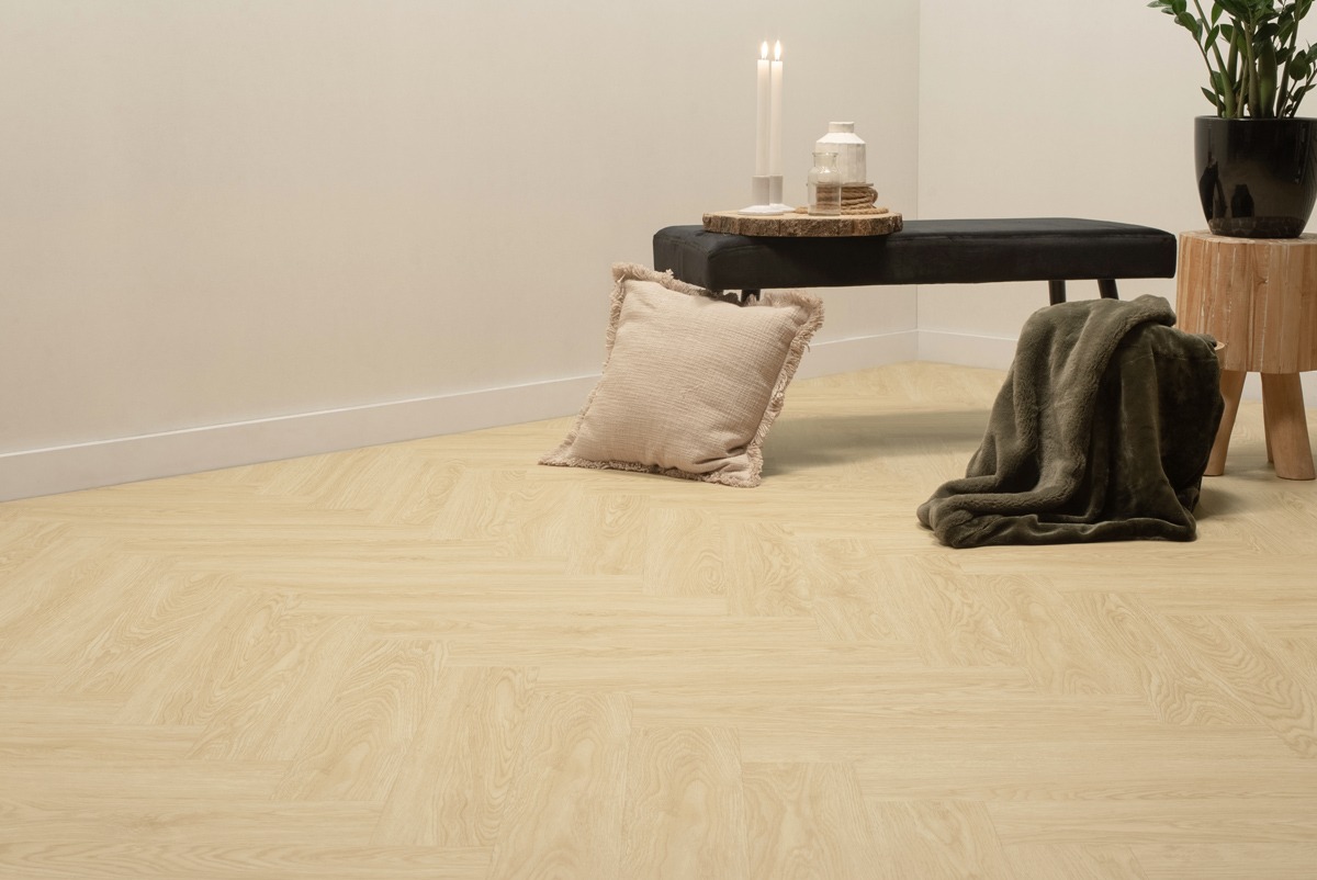 Floer - Floer Visgraat Click PVC – Kingbeek Crème (Uitlopend) - PVC Klik - Afbeelding 2