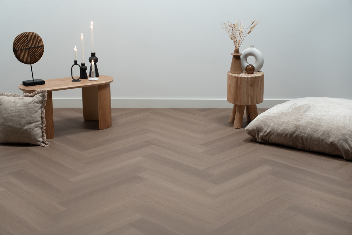 Floer - Floer Visgraat Click PVC – Greige Eiken - PVC Klik - Afbeelding 2