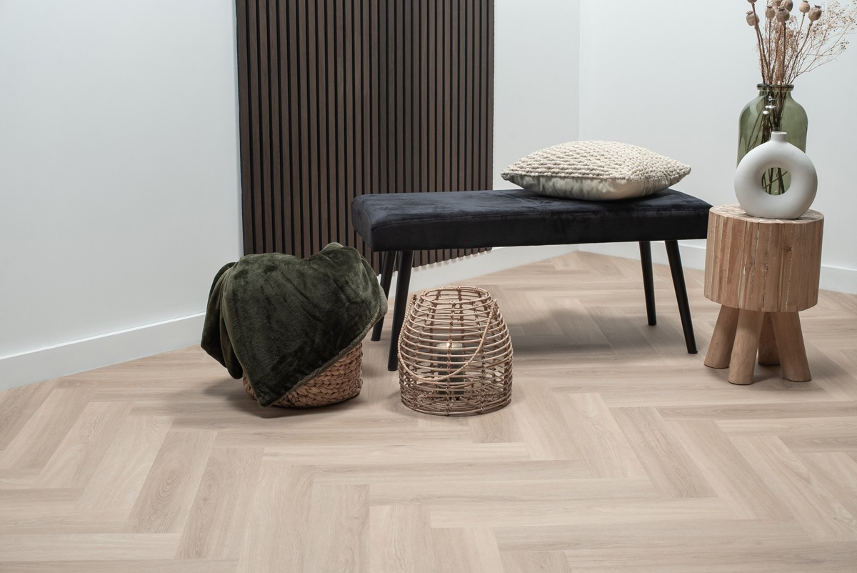 Floer - Floer Visgraat PVC – Puur Eiken - PVC Plak - PVC Plak - Afbeelding 3