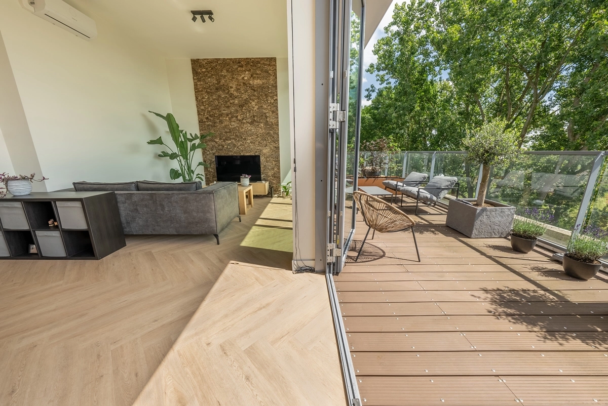 Floer - Floer Walvisgraat Click PVC – Gaia Grijsbeige - PVC Klik - Afbeelding 4