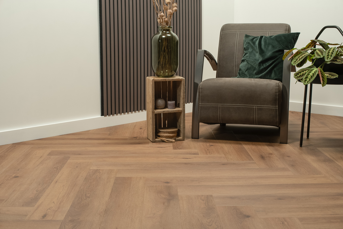 Floer - Floer Walvisgraat PVC – Narwal Nootbruin - PVC Plak - PVC Plak - Afbeelding 3