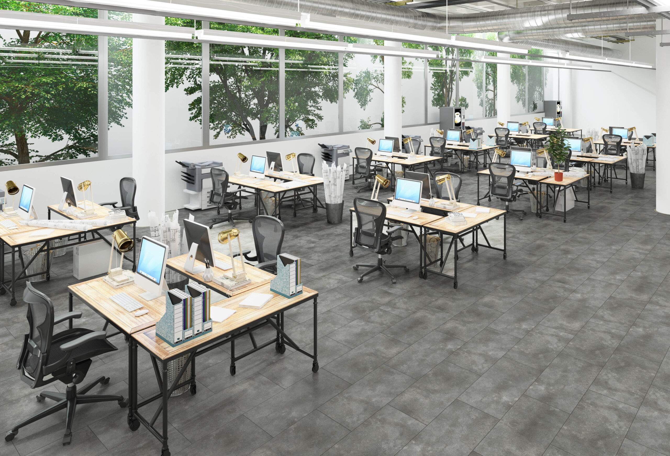 Grande - Grande 4501 (dryback) Concrete Antra - PVC Plak - Afbeelding 2