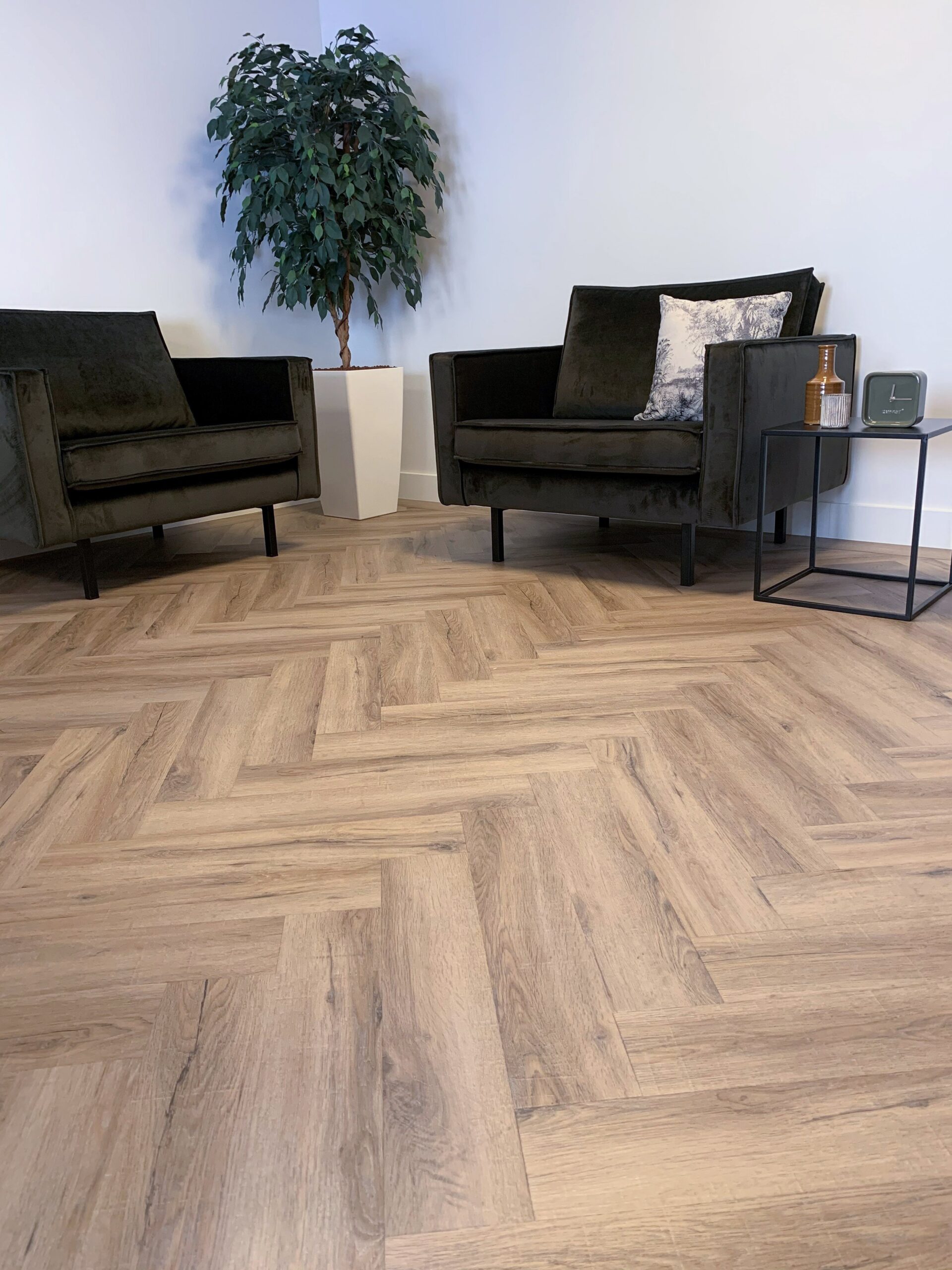 City - City Visgraat 4700 (dryback) Smoked Oak Light - PVC Plak - Afbeelding 4