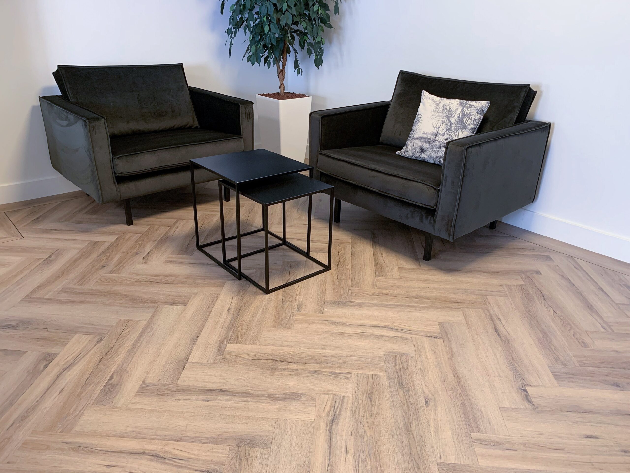 City - City Visgraat 4700 (dryback) Smoked Oak Light - PVC Plak - Afbeelding 6