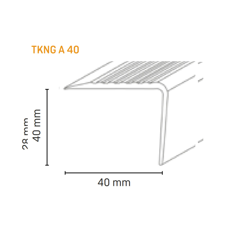 Döllken - Trapneus kunststof TKNG A40 aluminium 1160 - Traprenovatie profiel - Afbeelding 2