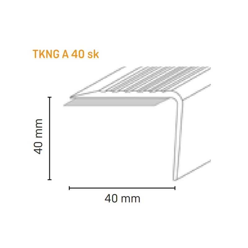Trapneus kunststof TKNG A40 ZK aluminium 1160 - Afbeelding 2