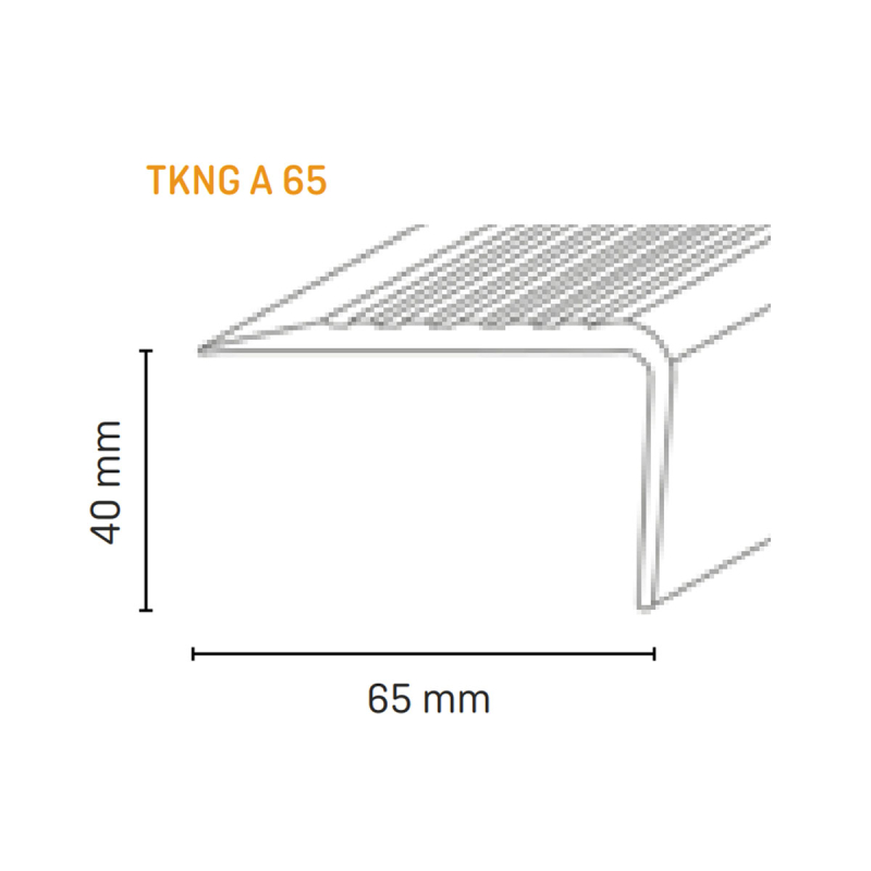 Trapkant kunststof TKNG A65 zwart/zwart 0110 - Afbeelding 2