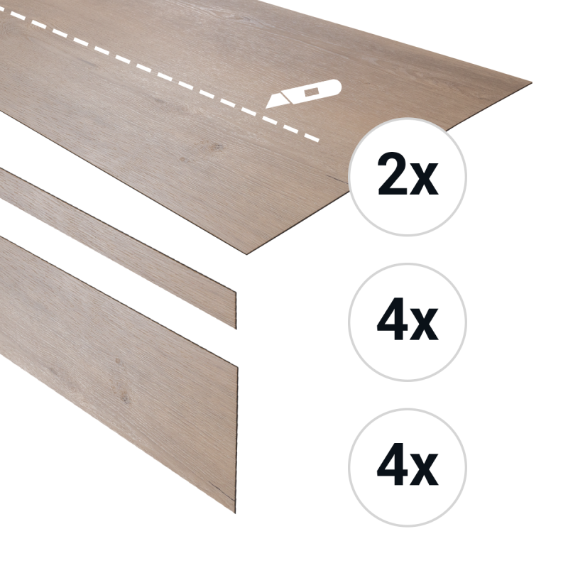 PPC - PVC traptreden set voor 4 treden boterkoek UM - Traprenovatie - Afbeelding 2