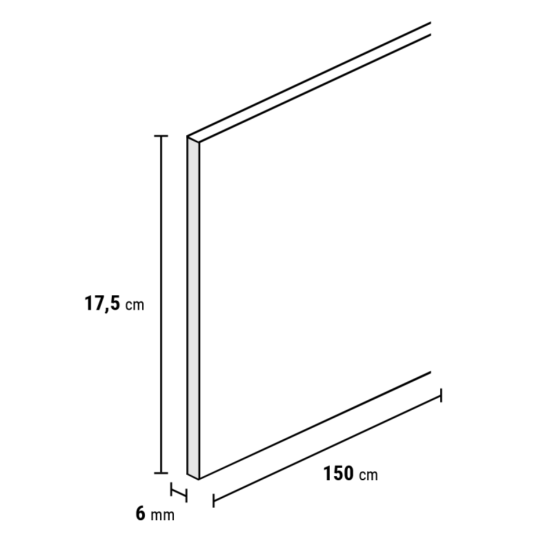 PPC - Stootbord PVC zoethout 150x17,5cm - Traprenovatie - Afbeelding 2