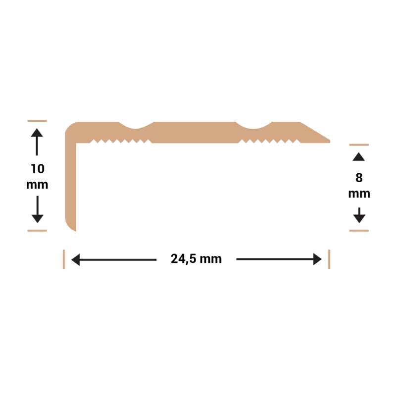 Vloer-Profielen - Hoeklijnprofiel zelfkl. 10 mm matzwart 3M - Profiel - Afbeelding 2