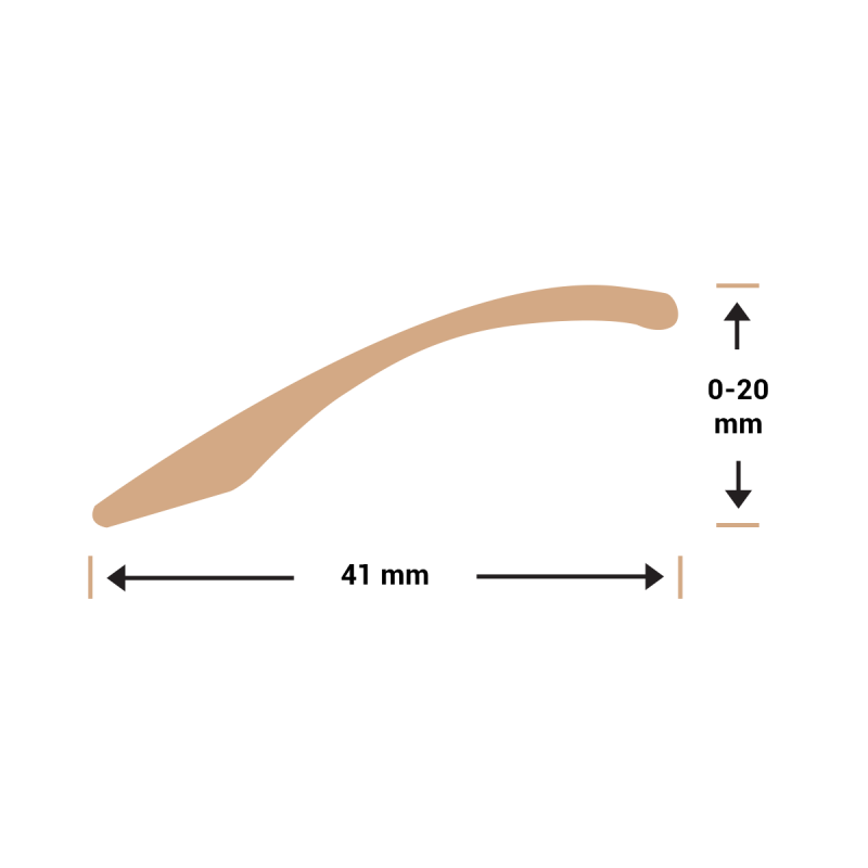 Vloer-Profielen - Overgangsprofiel zelfklevend 0-20 mm matzwart 3M - Profiel - Afbeelding 2
